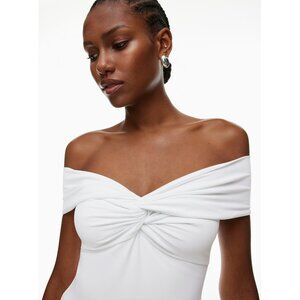 Aritzia Contour Twist Off-Shoulder Top Small